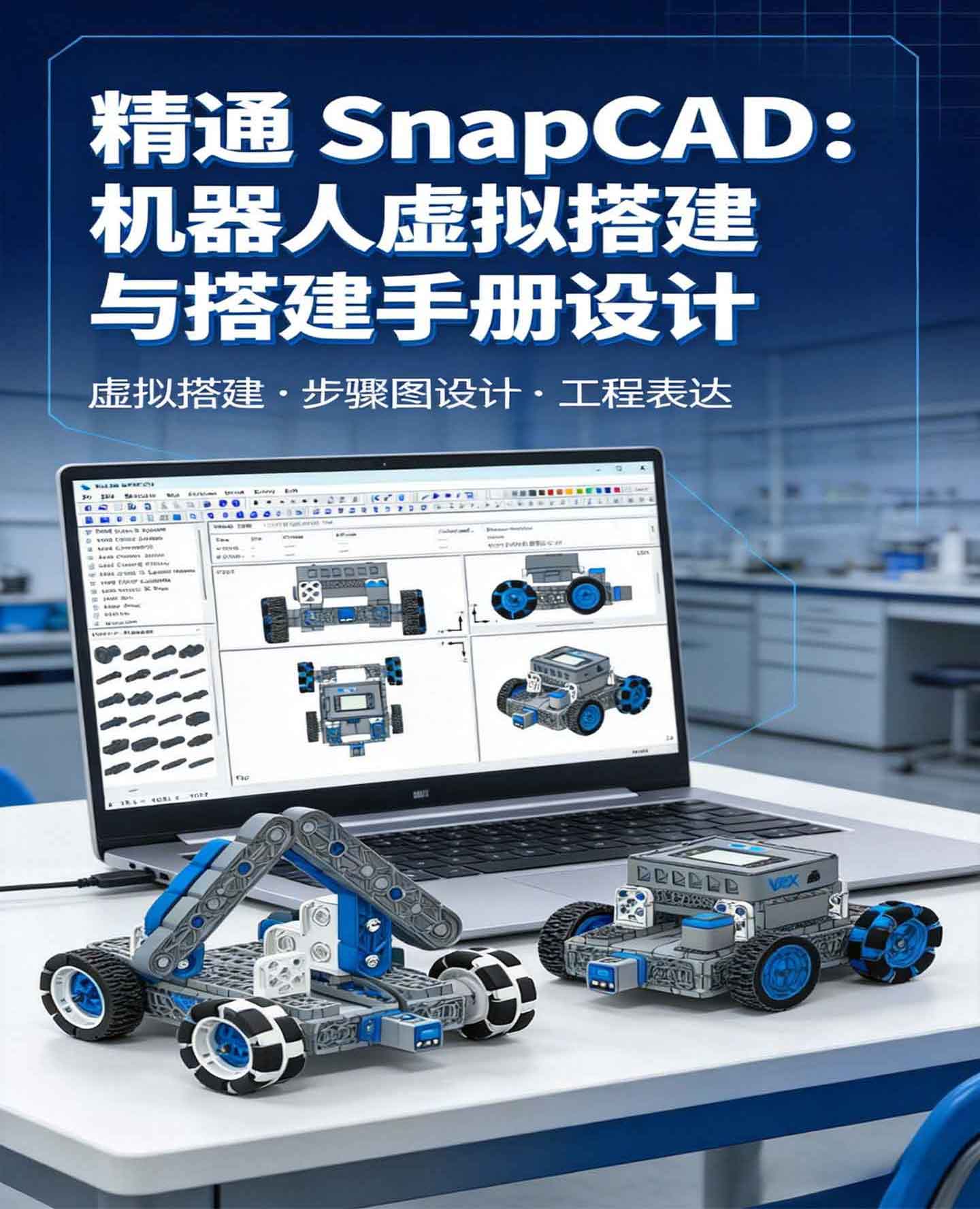 精通 SnapCAD：机器人虚拟搭建与搭建手册设计 封面