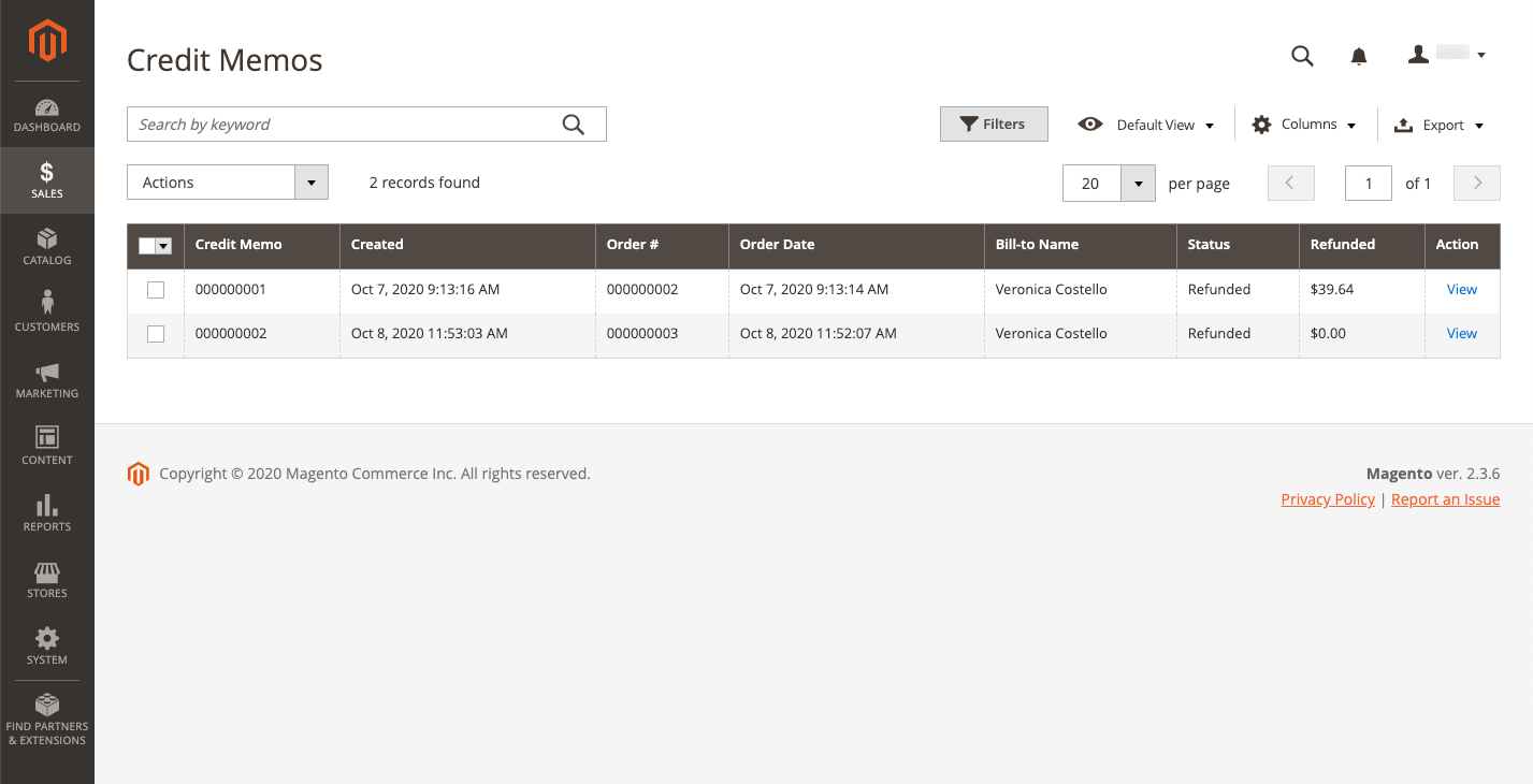 sales-credit-memos