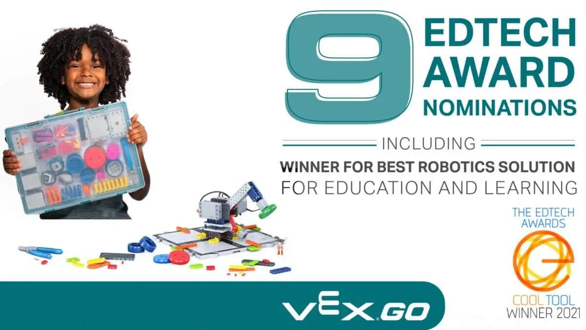 VEX机器人公司荣获9个类别的 "EdTech Cool Tool " 奖